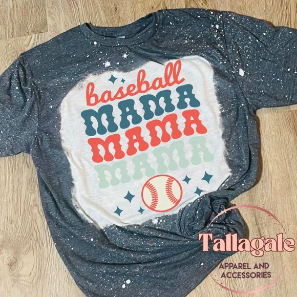 Baseball Mama bleached graphic shirt - Picture 1 of 1